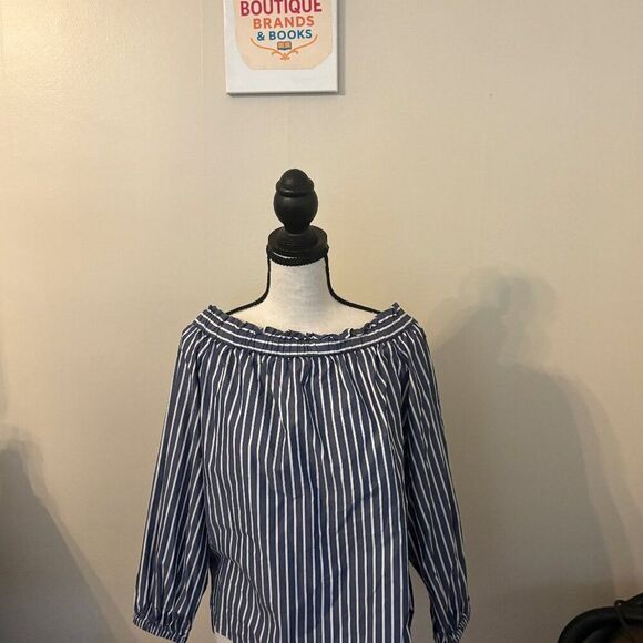 J. Crew Striped off-should NWT size 10 - Picture 1 of 3